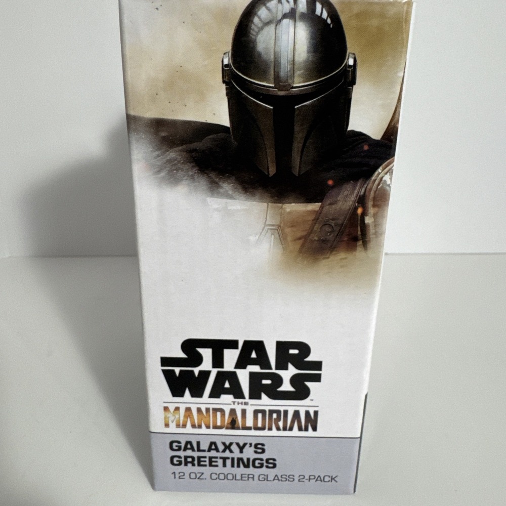 Disney Star Wars the Mandalorian Galaxy's Greetings 12oz Cooler Glass 2-pack‎ - Picture 5 of 8